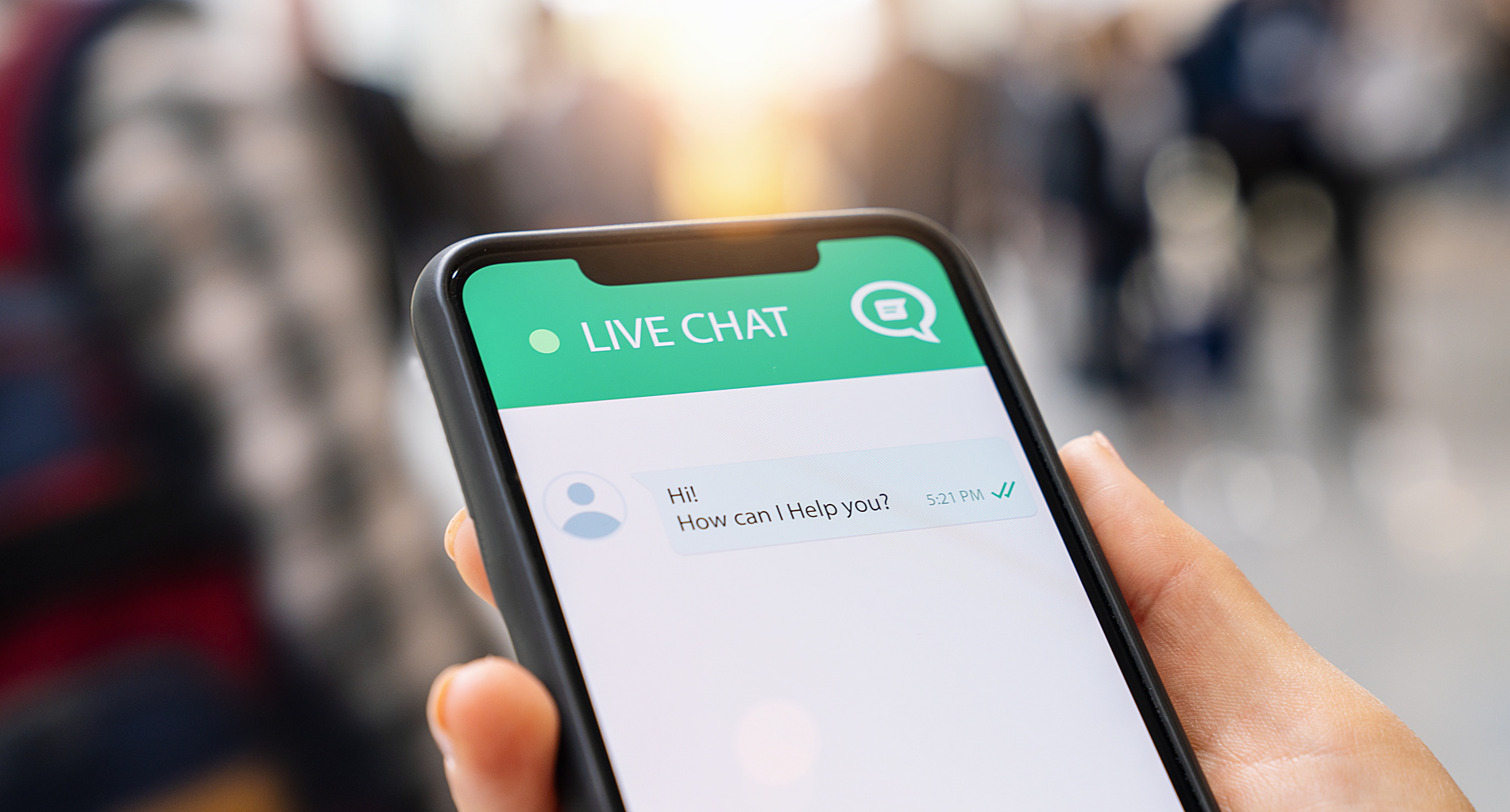 Businesperson Use Customer Service and Support Live Chat with Ch